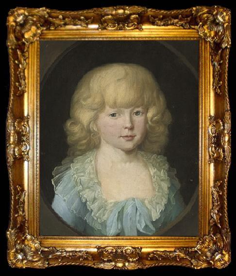 framed  TISCHBEIN, Johann Heinrich Wilhelm Portrait of a young boy, ta009-2
